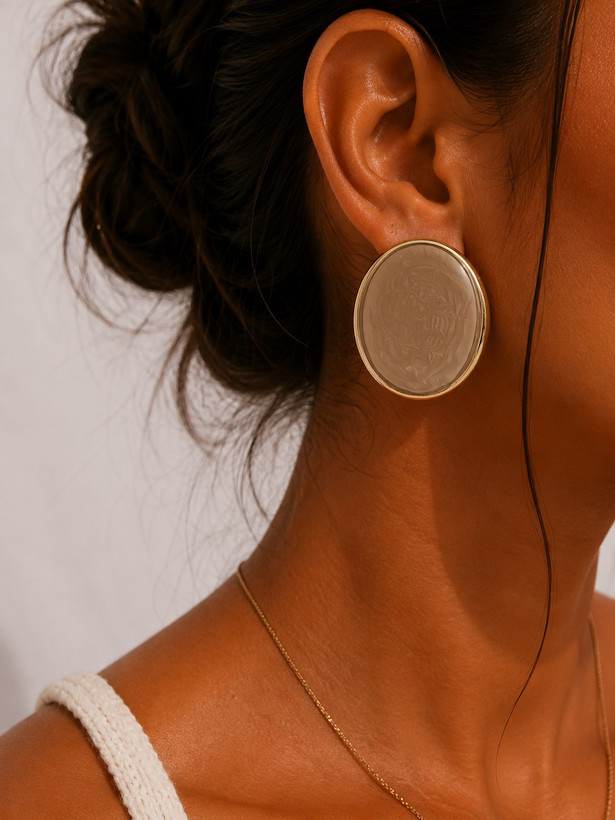 گوشواره زنانه مدل Aurora طرح برگان Qazal Bijoux