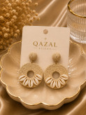 گوشواره زنانه مدل Marina طرح صدف و حصیری | Qazal Bijoux